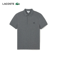 【LACOSTE】男裝-經典巴黎商務短袖Polo衫(灰色)