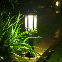 新中式插地式太陽能草坪燈庭院燈花園燈別墅燈戶外燈室外燈防水燈
