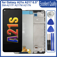 6.5'' Tested LCD for Samsung Galaxy A21S A217 LCD Display Touch Screen Parts Replacement for Samsung A21S Screen A217F A217M LCD