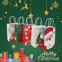 聖誕節 手提紙袋 聖誕禮物袋 派對 糖果袋 禮物袋 包裝袋 紙袋 耶誕 禮品袋