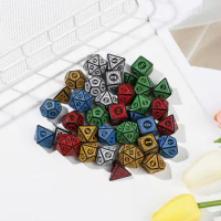 Multi-Sided Dice Set Game Dice For TRPG DND Game Accessories Polyhedral D4 D6 D8 D10 D12 D20 Dice For Board Card Game Math Games