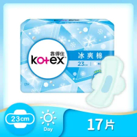 (快速到貨)Kotex 靠得住 冰爽棉(極涼感衛生棉)日用23cm 17片/包