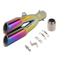 Ninja400 Z900 CBR650R S1000RR YZF-R6 MT07 09 For Motorcycle Exhaust Pipe Escape Modified Motorbike 51/61mm Muffler For