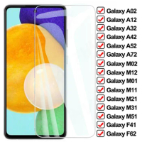 9D Full Protective Glass For Samsung Galaxy A02 A12 A32 A42 A52 A72 F41 F62 Screen Protector M02 M12 M01 M11 M21 M31 M51 Glass