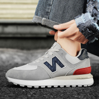 New Balance รองเท้าลำลองคลาสสิกที่เข้ากันง่ายสำหรับผู้ชายและผู้หญิงดูดซับแรงกระแทกรองเท้าคุณพ่อรองเท