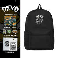 Tas Ransel Backpack Pria Hitam Sekolah Canvas Fintage Dexo