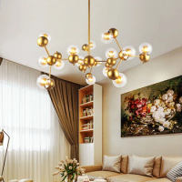 DNA molecule magic bean Nordic pendant lights postmodern living room creative space personality pendant lamp