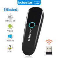 Trohestar Wireless Barcode Scanner 1D Mini for Windows, Mac, Android,