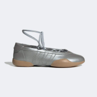 【adidas 愛迪達】TAEKWONDO 休閒鞋(JR7032 女鞋 芭蕾舞鞋風格跆拳道休閒鞋 金屬銀)