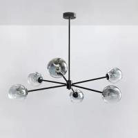 Scandinavian simple modern living room chandelier designer creative personality industrial wind magic bean molecular bedroom cha