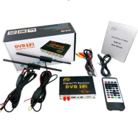 120-150km/h Double Antenna Car DVB T2 Mobile Digital TV Box External USB DVB-T2 Car TV Receiver Russian&amp;Europe&amp;Southeast Asia
