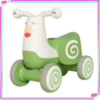 1-3 Year Old Baby's New Children's Balance Bike, Roller Coaster, Cartoon Music, Four Wheel Skating Driving, Learning Bike Toy