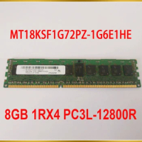 1PCS For MT 8GB 1RX4 PC3L-12800R Server Memory 8G DDR3L 1600 ECC REG MT18KSF1G72PZ-1G6E1HE