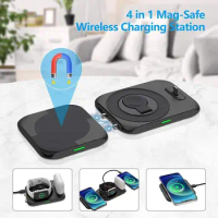 Wireless Charger Foldable Pad 3 in 1 for iPhone Fast Charging Station Dock For iPhone 14 13 12 Pro Max Mini Airpods Pro 2/3