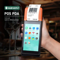 Terminal pos Android 8.1 PDA POS Handheld device Pos terminal 4G 1+8GB Loyverse thermal bluetooth 58mm printer wifi 1D 2D Q8 pro