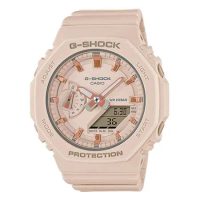 G-SHOCK 雙顯女錶 樹脂錶帶 櫻花粉 防水 GMA-S2100 (GMA-S2100-4A)