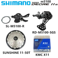 Deore M5100 1*11 kit SUNSHINE-SZ Flywheel 11-42T46T50T52T Bicycle Transmission Parts