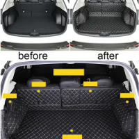 luxury fiber leather car trunk mat for for subaru xv 2018 2019 2020 car accessories
