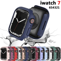 Glass+Case For Apple Watch Serie 7 6 5 4 3 2 1 SE 44mm 40mm 45mm iWatch Case 41/42mm 38mm umper Screen Protector+Cover Accessory