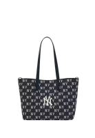 MLB Korea Classic Monogram Jacquard Shopper Bag - NY Black