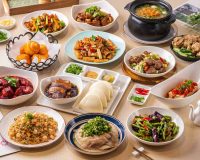【柚子花花】2人食飯組合餐_限桃園A19自取#紅麴燉肉，客家小炒_四神湯*1，仙草雞*1-紅麴燉肉，客家小炒,四神湯*1，仙草雞*1