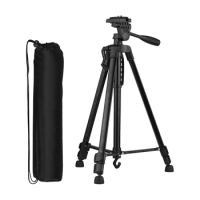 Andoer 6 Options Lightweight Tripod Stand Aluminum Alloy Carry Bag Phone Holder for Canon Sony Nikon DSLR Smartphone Photography