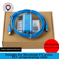USB-SC09-FX+ Isolation Programming Cable Suitable For Mitsubishi FX All Series FX2n FX3U FX1N PLC Isolated Adapter