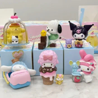 Genuine Miniso Sanrio Colorful Food Fun Series Series Blind Box Kuromipacha Dog Jade Guigou Girl Birthday Gift Toy