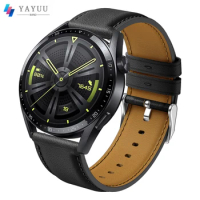 22mm Leather Band for Huawei Watch GT3 Pro 46mm/GT2 Pro/GT2e/GT2 46mm/GT3 46mm, Replacement Strap for Huawei Watch 3