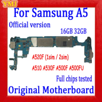 16GB 32GB Mainboard For Samsung Galaxy A5 A520F A530F A510F Motherboard Original Unlocked Logic Board Full Chips 100% Tested