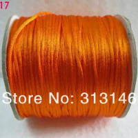 Wholesale Lots 80M/Roll 1.5MM Orange Braided Macrame Nylon Chinese Knot Cord Beading Satin Handmade Shamballa String Thread Rope