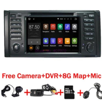 by DHL or Fedex 5pcs Android6.0 eight Core GPS Navigation 7"Car DVD Player for BMW E39 5Series 1997-2003 Wifi Bluetooth DVR USB