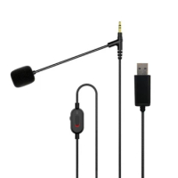 Universal Boom Gamings Mic Cable for WH1000XM5 XM4 MDR10R MDRXB950BT Headphones Cable Volumes Control Mutes Function