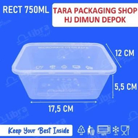 THINWALL RECTANGLE 750 ML KOTAK PERSEGI PANJANG