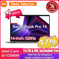 Xiaomi RedmiBook 14 2024 Laptop 13th intel i5-13500H Xe Graphics 16GB DDR5 512GB/1T SSD 14-inch 120Hz IPS Screen Notebook PC