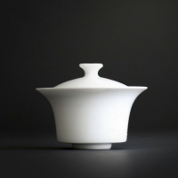 四方如意蓋碗薄胎陶瓷白瓷不燙手無托蓋碗碗泡茶碗蓋碗