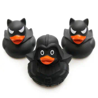 Black Rubber Duck Funny Mini Ducks Kids Bath Toys Christmas gift Ducks Bath Tub Pool Toys for Birthday Showers Supplies