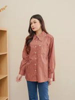 Ederra Ladiola Top / Atasan Wanita / Kemeja Stripes L/XL Picante