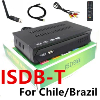 Brazil/Chile Terrestrial HD Digital TV Decoder ISDB-T Set Top Box FTA 1080P Satellite TV Receiver Tuner TV Box with Antenna