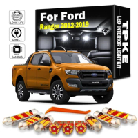 TPKE 12Pcs LED Interior Map Dome License Plate Light Kit For Ford Ranger 2012 2013 2014 2015 2016 2017 2018 2019 Sun visor Lamp