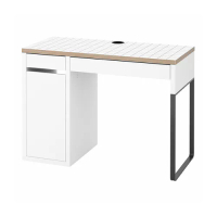 MICKE 書桌/工作桌, 白色/碳黑色, 105 x 50 公分