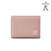PORTER INTERNATIONAL - 復古品味MORI三折零錢短夾 - 霧粉