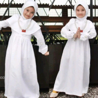 Gamis/Abaya anak perempuan putih/ihrom Dannis JKPL1201