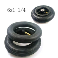 6 Inch 6x1 1/4 Inner Tube Outer Tyre Wheel ,for 6*1 1/4 Inflation Wheel Wheelchair Pneumatic Gas Mini Electric Scooter Accessory