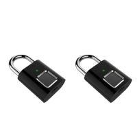 1/2Pcs Smart Fingerprint Lock Padlock Door Lock 0.1 Second Unlock Portable Anti-theft Lock L34 USB Charging