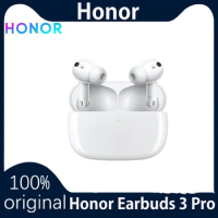 Original Honor Earbuds 3 Pro 46dB Adaptive ANC W-1st 5C Charging Wireless TWS Earphone Body Temperature Coaxial Dual-Driver 11mm