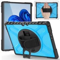 Drop Resistance Case for Surface Pro 8 Rotary Stand Cover with Hand Strap Holder