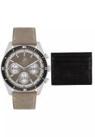 Beverly Hills Polo Club Beverly Hills Polo Club BHPC BP3619X.376 Men's Leather Quartz Watch and Card