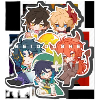 New game Genshin Impact KLEE HUTAO anime doujin around XIAO mobile phone accessories stickers VENTI hand account gift
