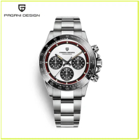 PAGANI DESIGN 40MM Quartz Watches Luxury Sapphire Stainless Ceramic Bezel Waterproof Chronograph Stopwatch Watch for Men PD1676